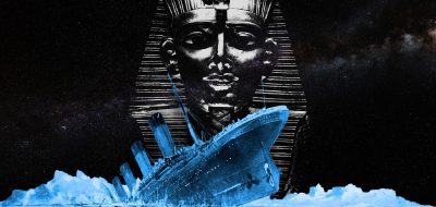 Titanic sinking with mummy's tomb
