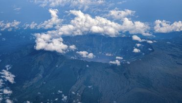 The volcanic eruption of Mt. Tambora in Indonesia in 1815 became one of the largest eruptions in recorded history. It was among a series of large tropical volcanic eruptions in the early 19th century that temporarily disrupted the connection between the Indian and Pacific Oceans. (Photo by Jimmy Tandjoeng/Getty Images)