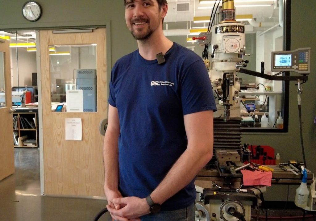 DC Collasius, lead machinist and DunkWorks Specialist. (Photo by Elise Hugus © Woods Hole Oceanographic Institution)