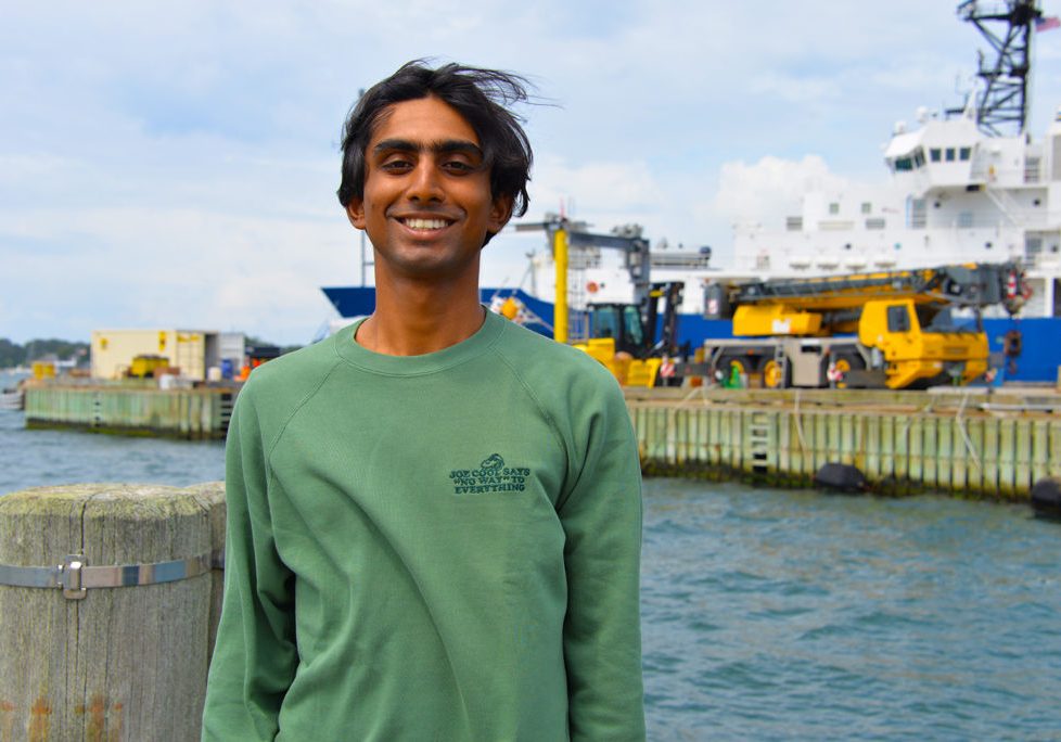 Kriish Hate is a research assistant in Matt Long's MACHINE Lab. (Photo by Elise Hugus © Woods Hole Oceanographic Institution)