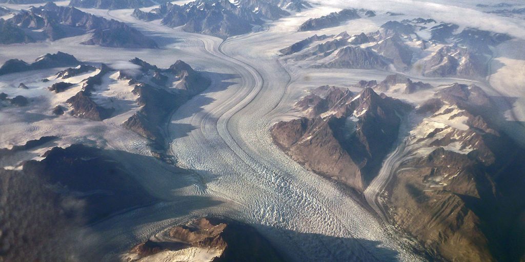 Greenland glaciers. (Photo by Chris Linder, Woods Hole Oceanographic Institution)